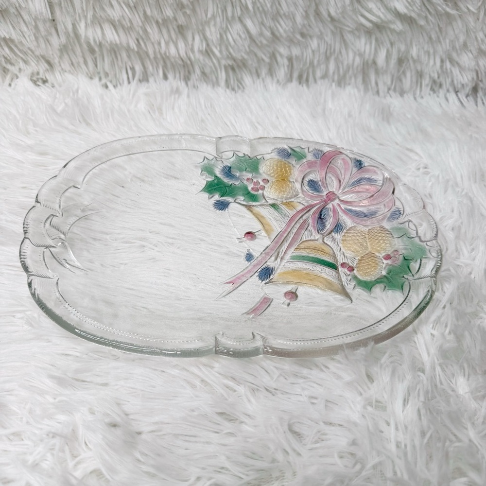 Vintage Mikasa Festive Holiday Bells Cookie Tray Serving Tray Cheese Platter
